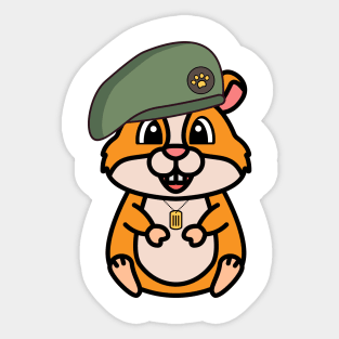 Green Beret Hamster Sticker